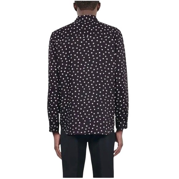 The Kooples Star Print Regular Fit Long Sleeve Button Down Woven Shirt sz M NWT - Picture 3 of 14